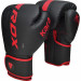 Перчатки тренировочные RDX BGR-F6MR-8OZ черный\красный матовый 75_75