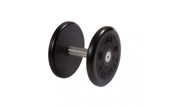 Гантель классик с вращающейся ручкой хром 11 кг MB Barbell MB-FdbEM-B11 600_380