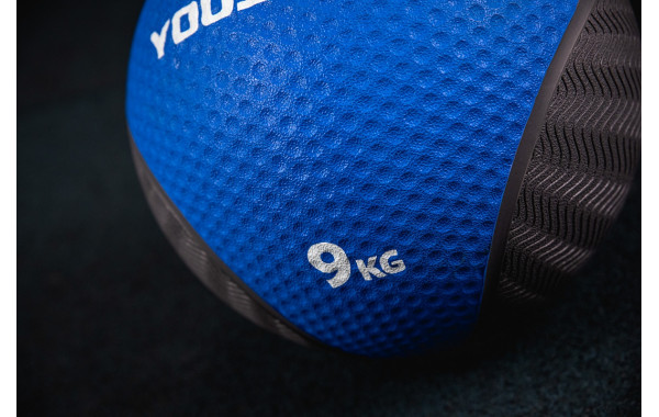 Медицинбол резиновый 9KG YouSteel 28,6см 600_380