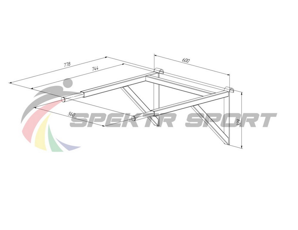 Брусья навесные Spektr Sport Школьник 5, синий 1036_800