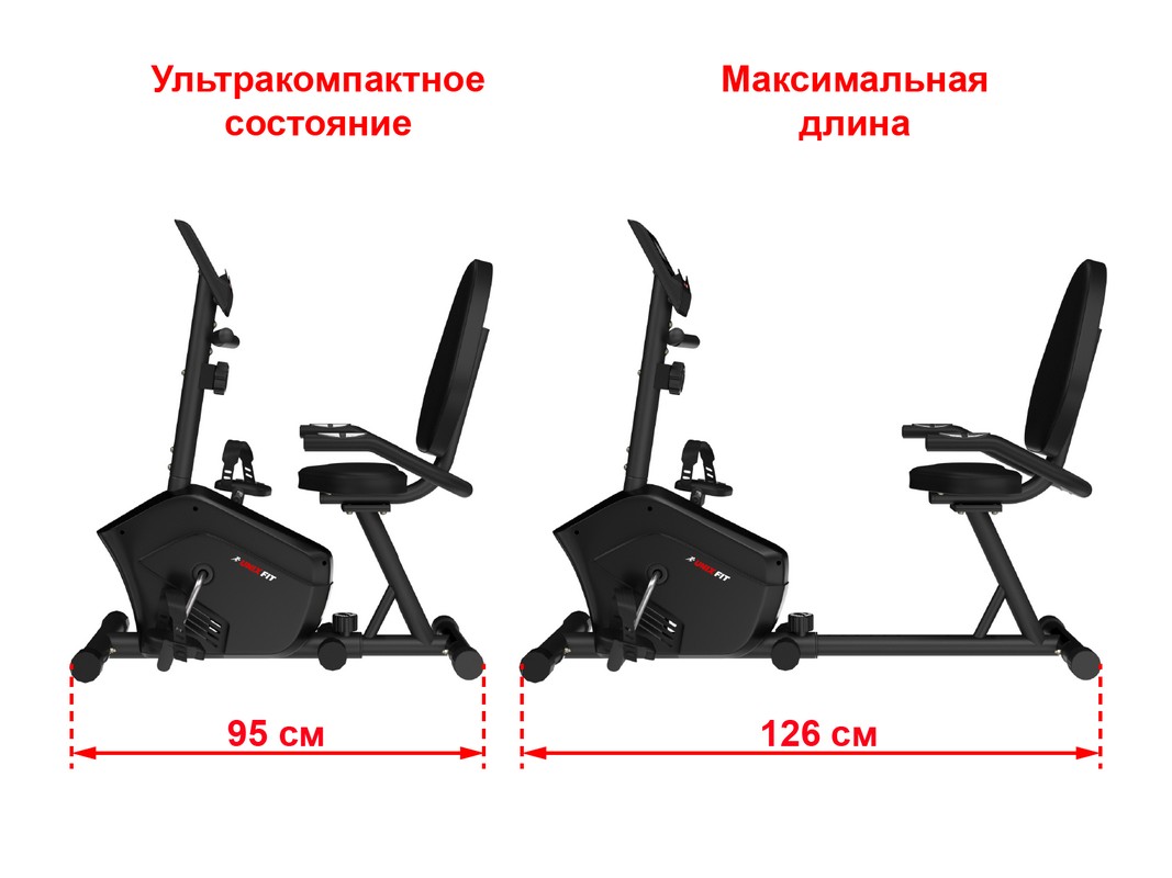 Горизонтальный велотренажер UnixFit BR-340 Compact 1067_800