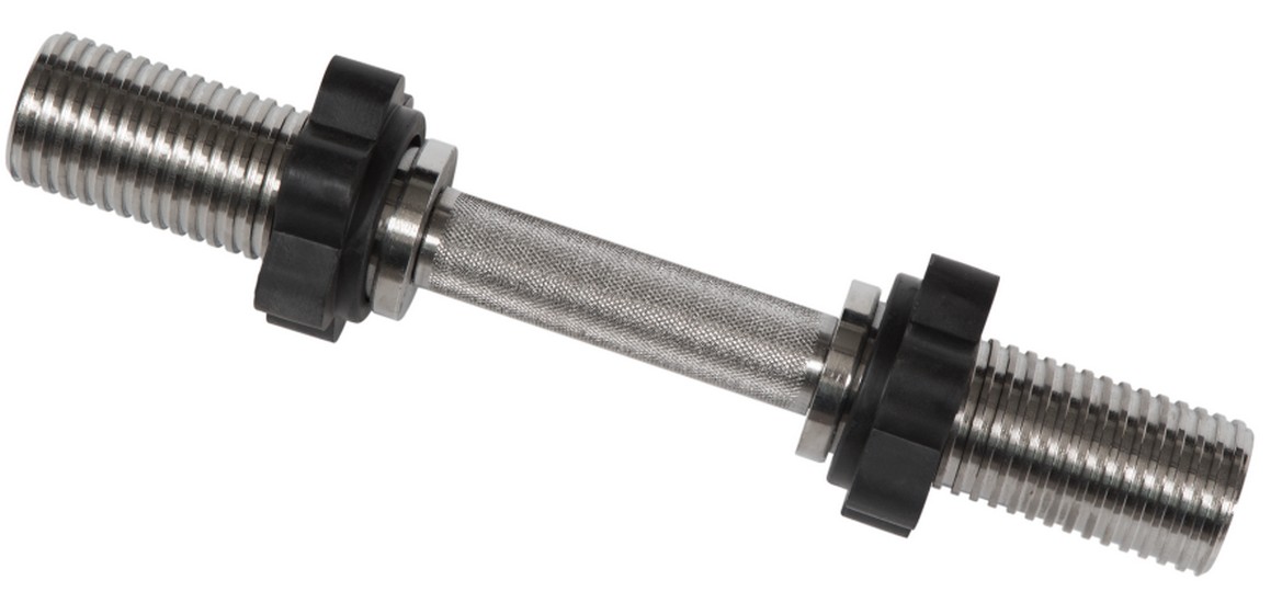 Гриф гантельный хромированный d50мм, l390мм MB Barbell MB-BarM50-M390B замок-гайка 1169_550