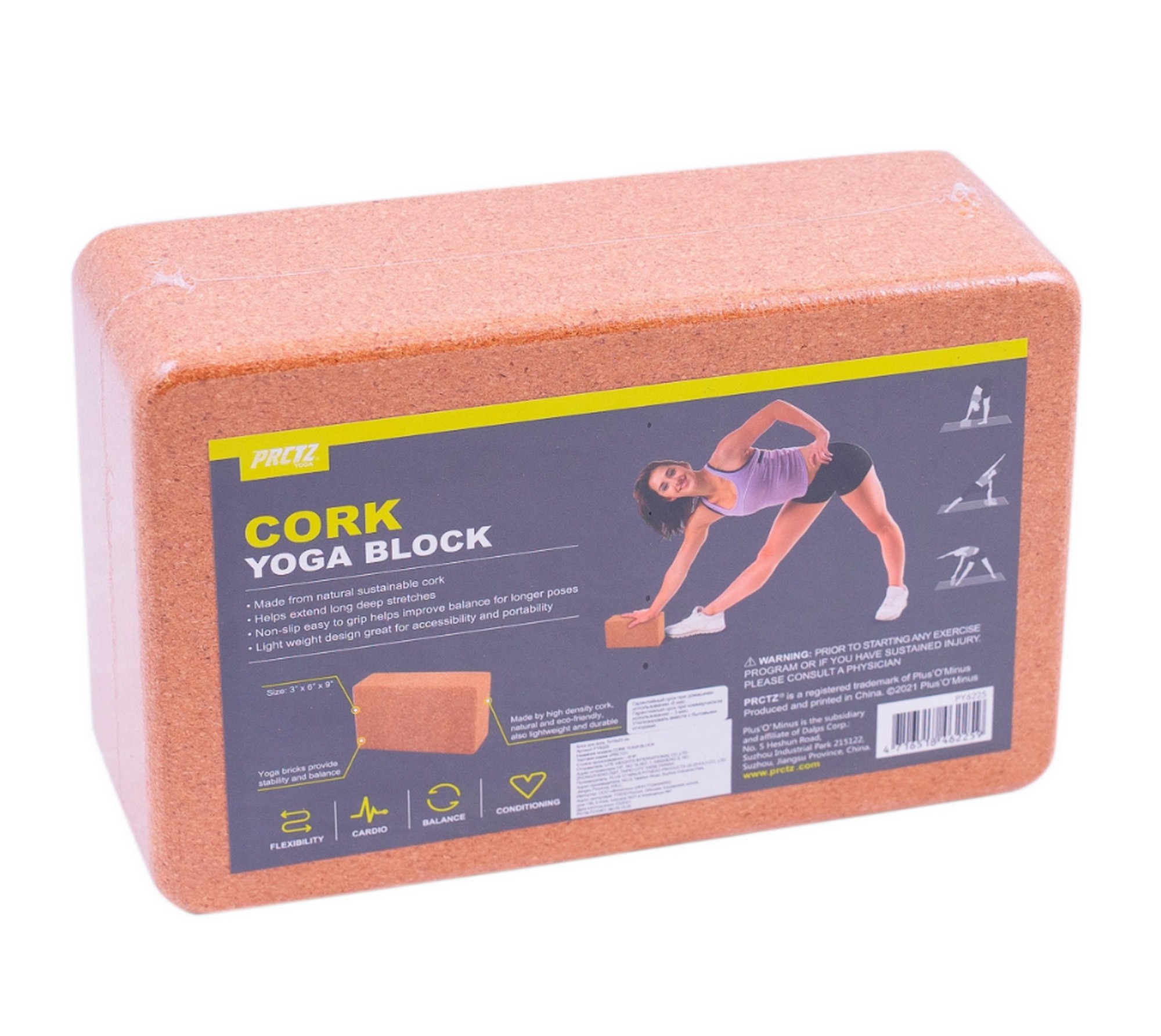 Блок для йоги PRCTZ CORK YOGA BLOCK PY6225 пробка 2000_1786