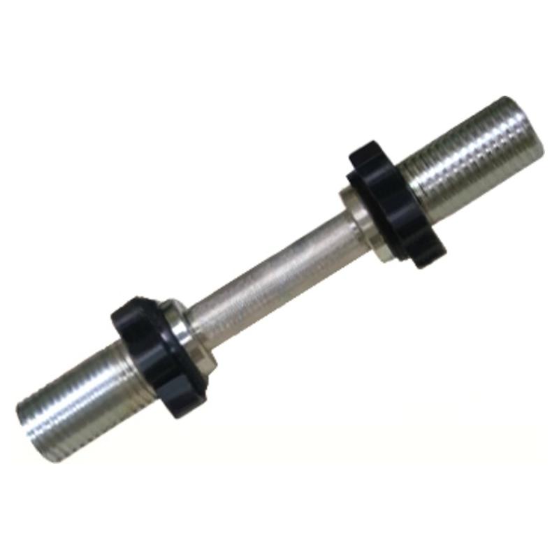 Гриф гантельный хромированный d50мм, l390мм MB Barbell MB-BarM50-M390B замок-гайка 800_800