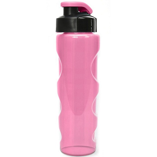 Бутылка для воды HEALTH and FITNESS , 700 ml., anatomic, прозрачно/розовый КК0162 500_500