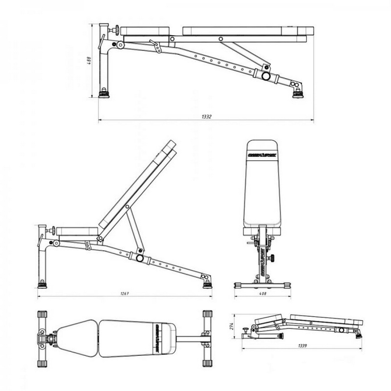 Cкамья регулируемая Marbo MS-L114 800_800