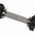 Гриф гантельный хромированный d50мм, l390мм MB Barbell MB-BarM50-M390B замок-гайка 120_120