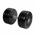 Гантель MB Barbell классик с вращающейся ручкой\хром черная 38 кг MB-FdbEM-B38 120_120